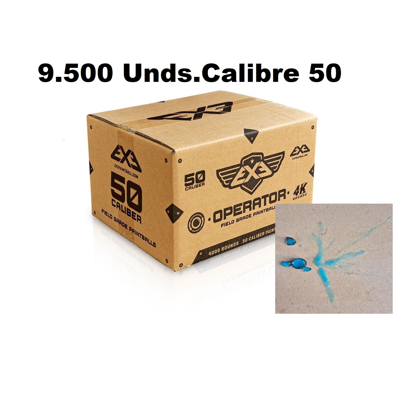 Bolas Operator 9.500 Unds. Calibre 50 Azul/Azul- *Envío Gratis 2/4 Días.